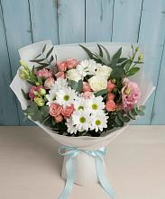Букет цветов из:  Розы, Лизиантусы и Хризантемы #REPLACE_PRED# Стрелице