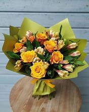 Букет цветов из:  Альстромерии и Розы в Стрелице