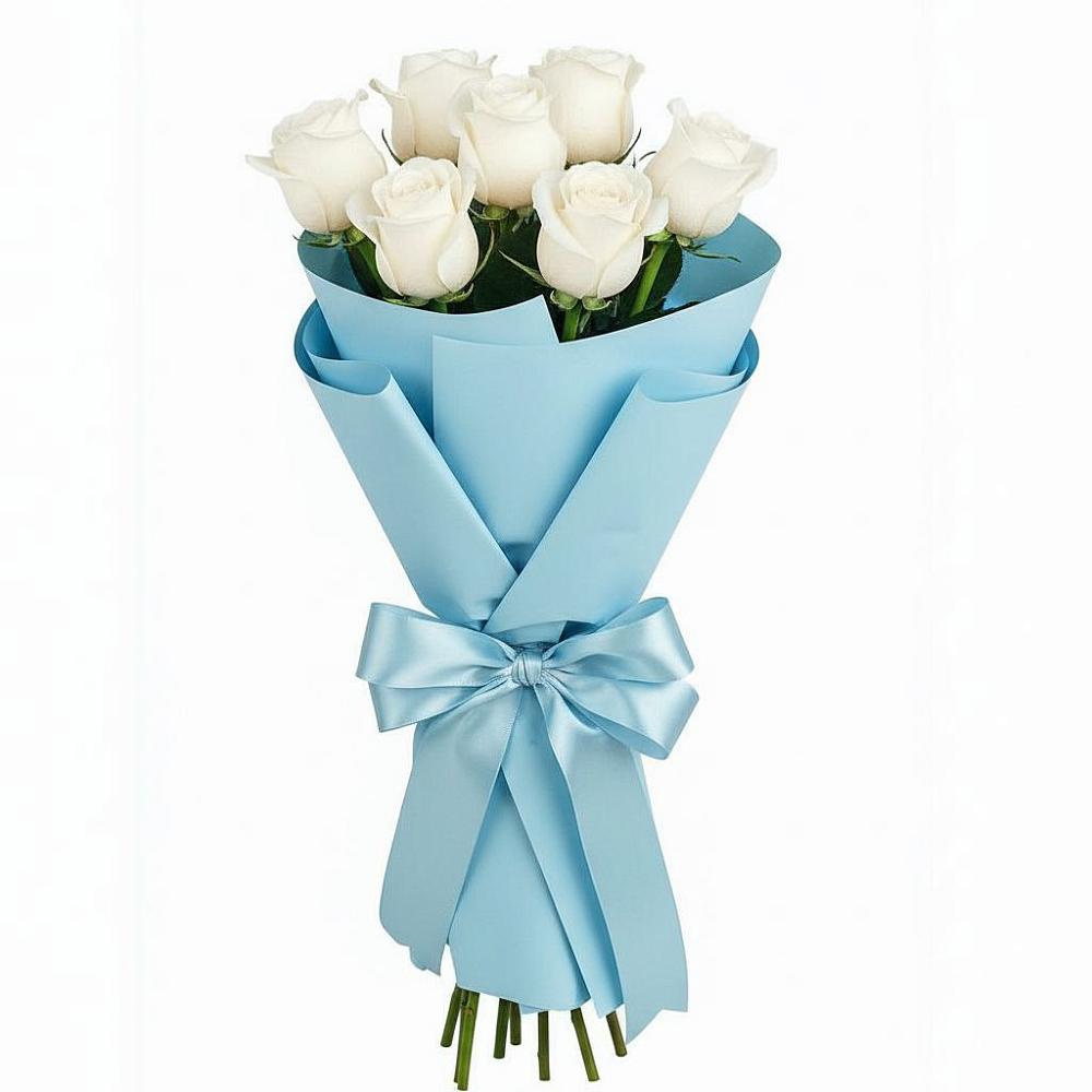 Букет 7 белых роз Проуд в Стрелице