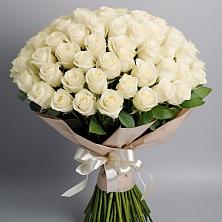 Букет 101 беля роза Белоснежка в Стрелице