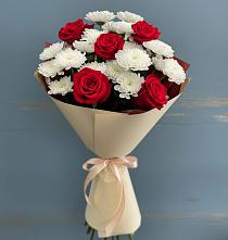 Букет цветов из:  Розы и Хризантемы в Стрелице