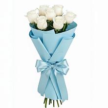 Букет 7 белых роз Проуд в Стрелице