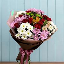 Букет цветов из:  Розы, Хризантемы и Альстромерии в Стрелице
