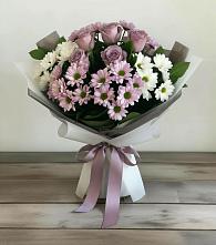 Букет цветов из:  Хризантемы и Розы в Стрелице