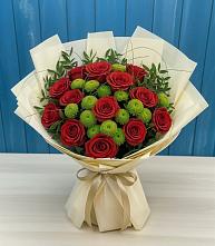 Букет цветов из:  Розы и Хризантемы в Стрелице