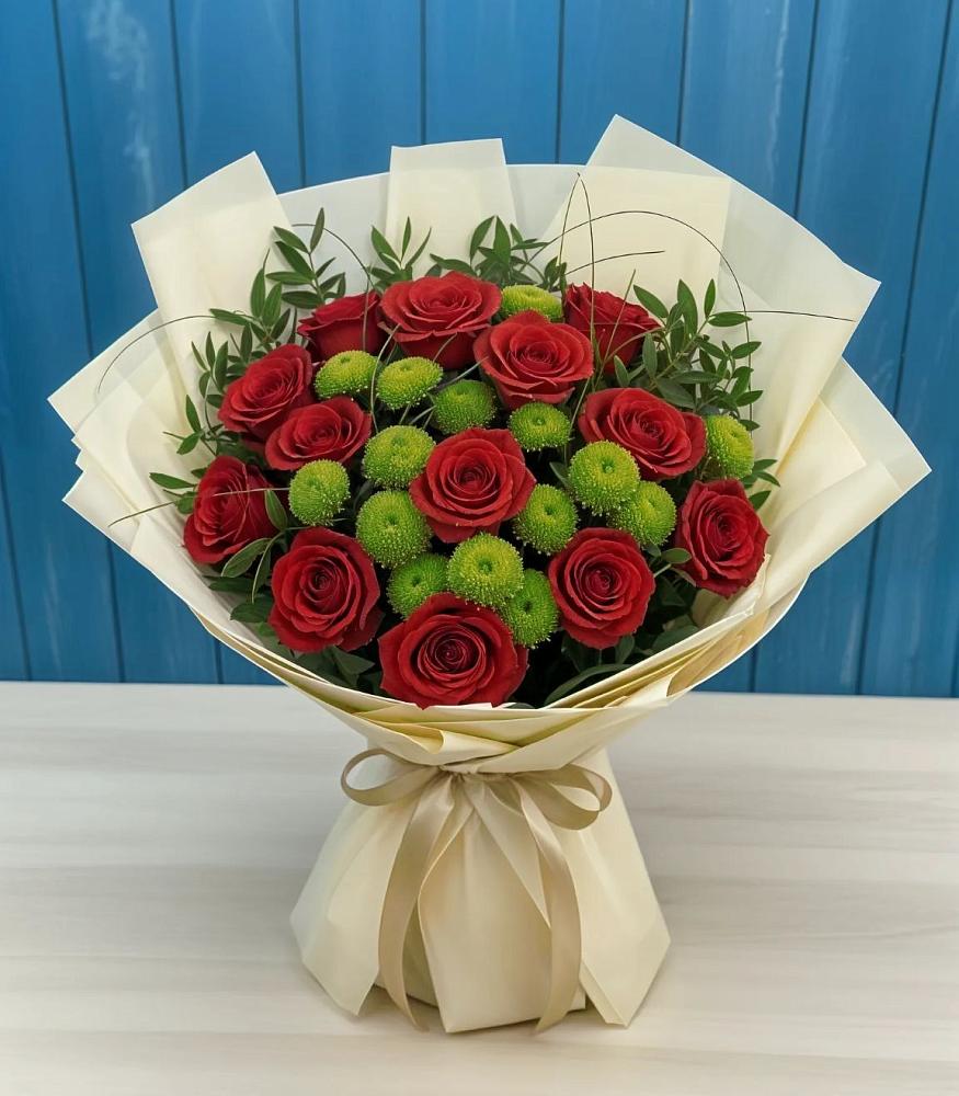 Букет цветов из: Розы и Хризантемы в Стрелице