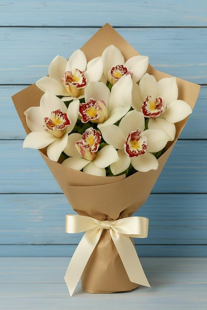 Букет цветов из: Орхидеи и Розы в Стрелице